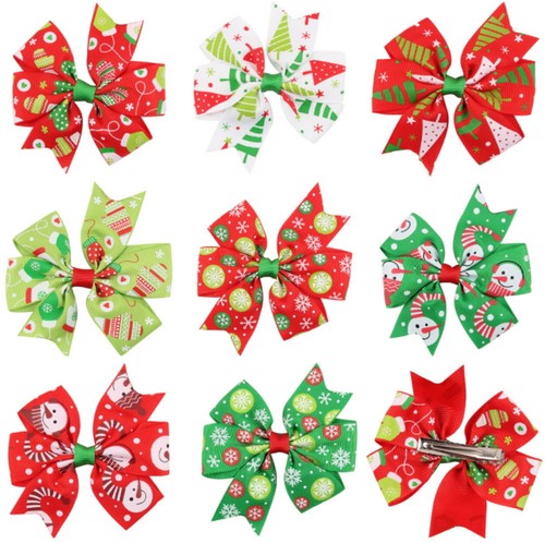 8pz fiocchi capelli natalizi - fiocchi,